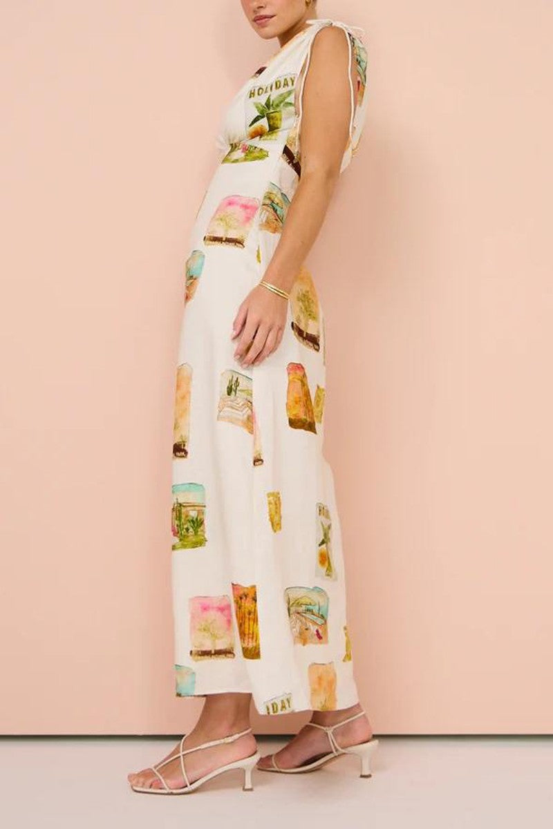 HOLIDAY V-NECK MAXI DRESS