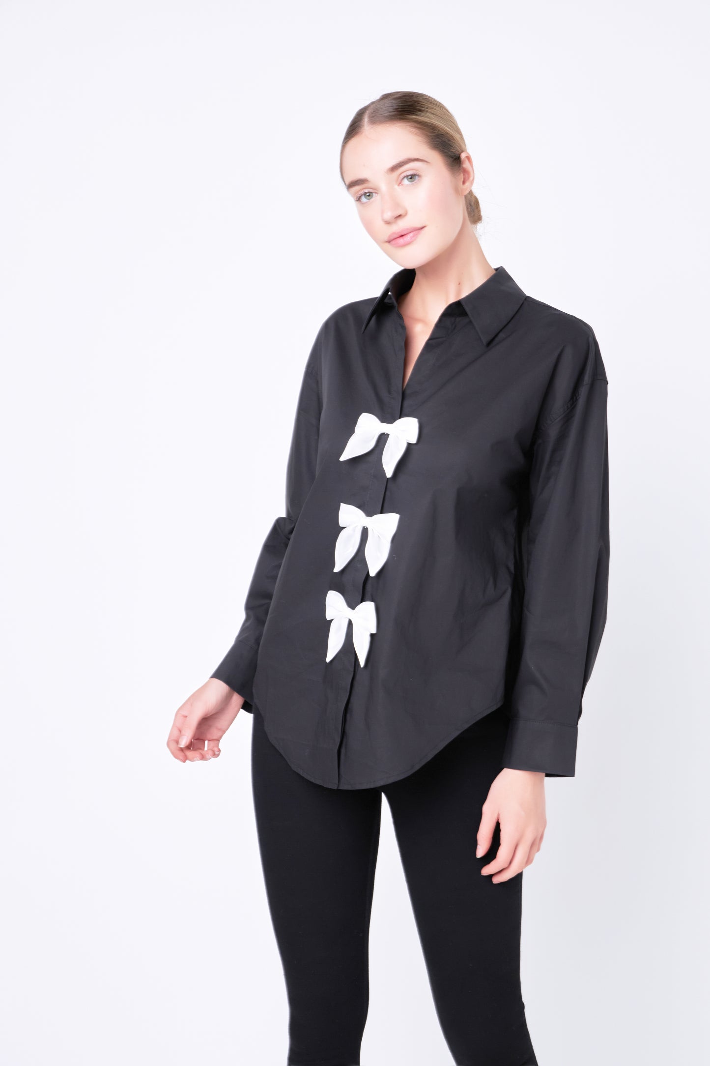 Bow Poplin Shirt