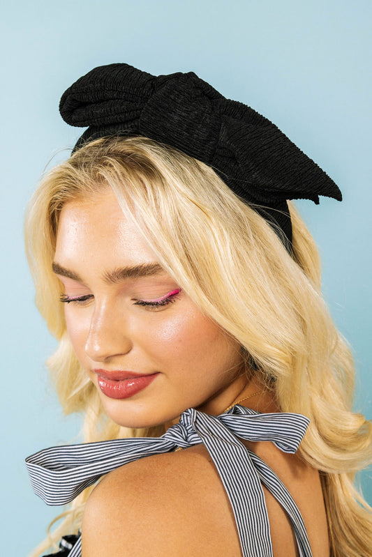 Accordion Jacquard Bow Headband