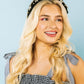 Pearl Zinnia Bow Headband