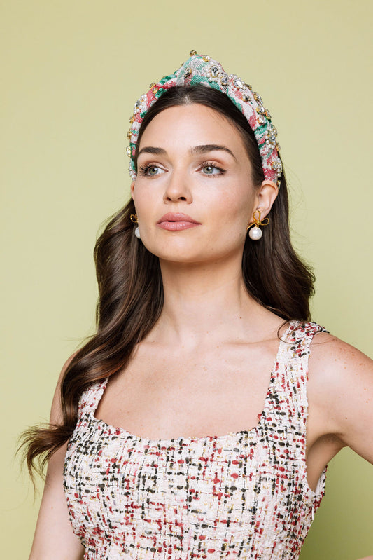 Jacquard Geode Embellished Knot Headband