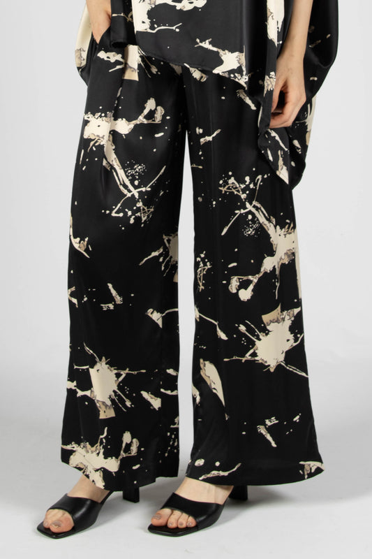 Watercolor Print Pants