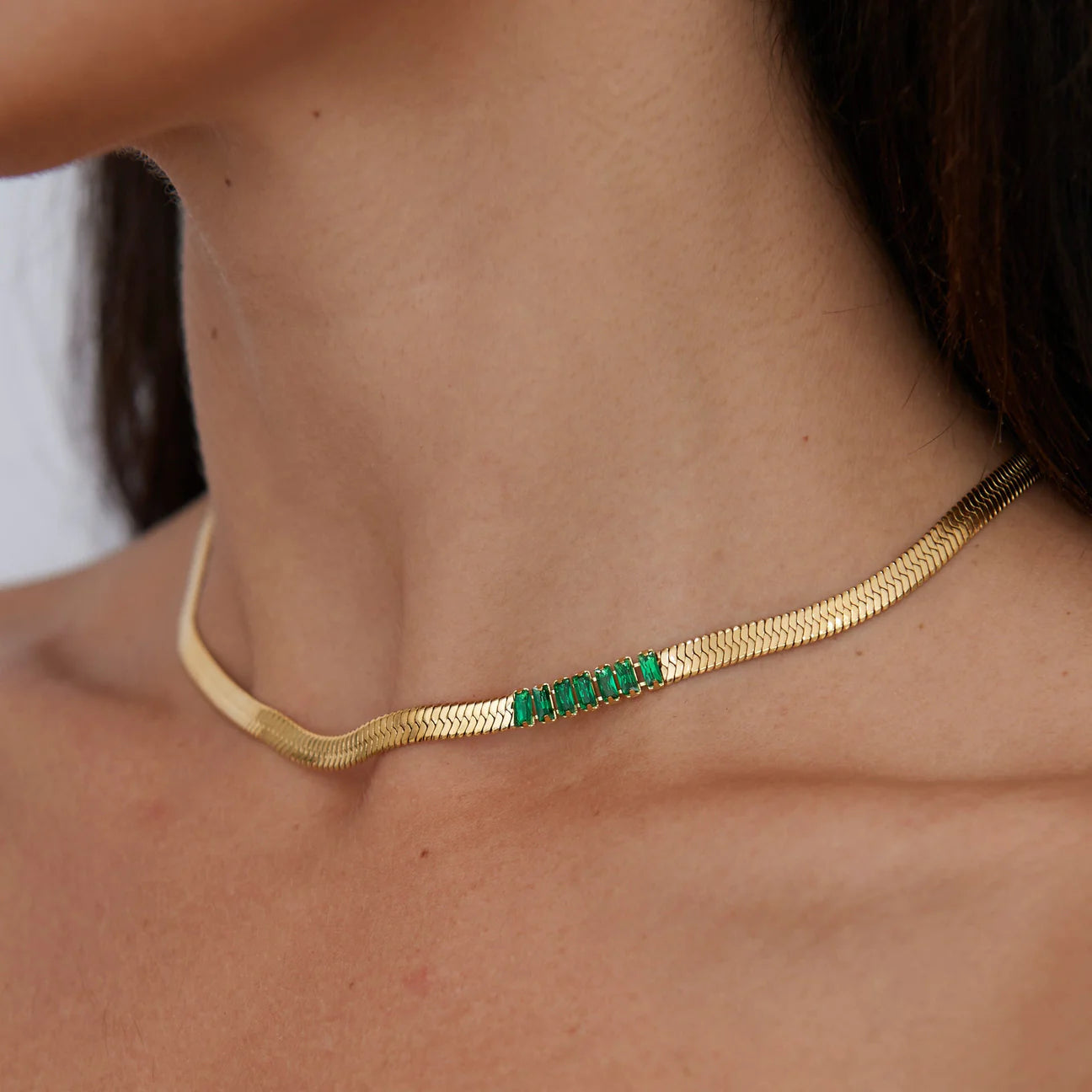 Parker Emerald Snake Chain