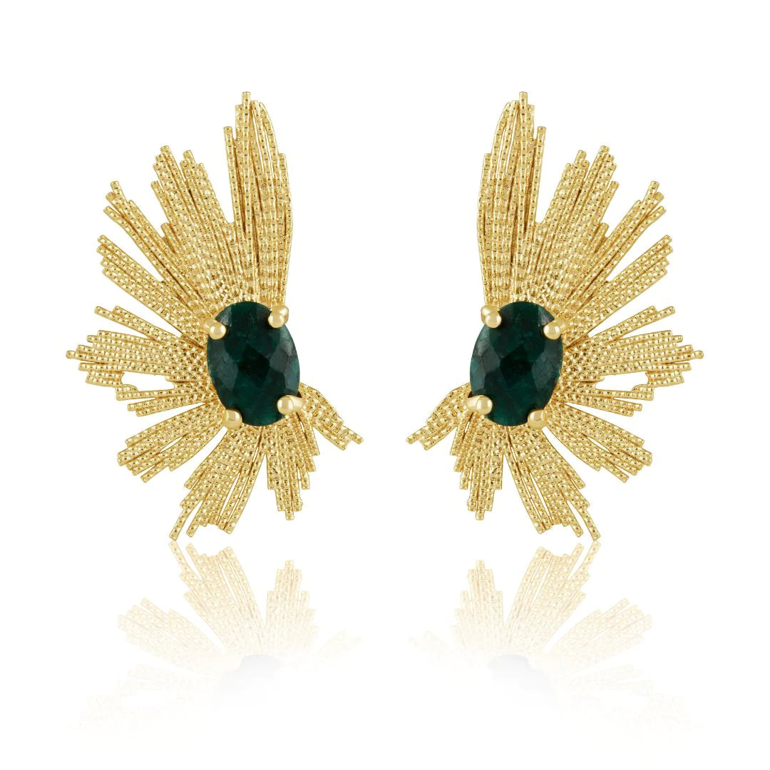 Marielle Earrings Emerald