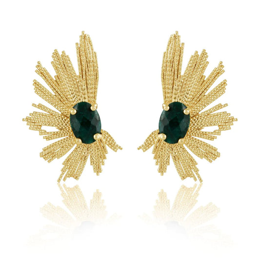 Marielle Earrings Emerald